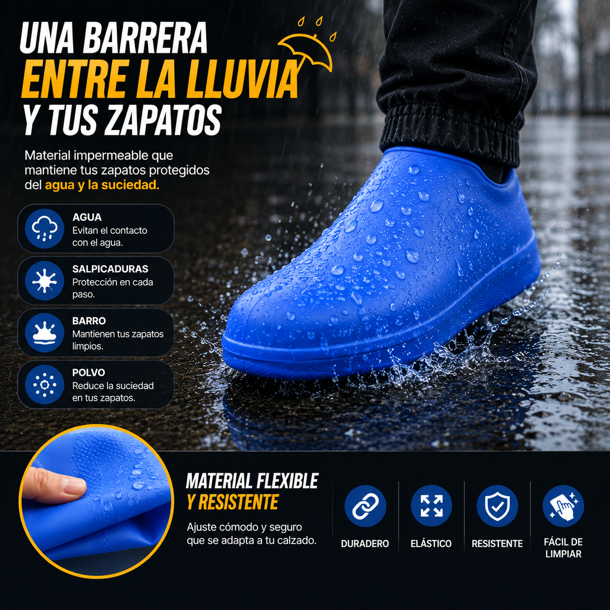 DryStep™ — Cubrezapatos Impermeables Antideslizantes