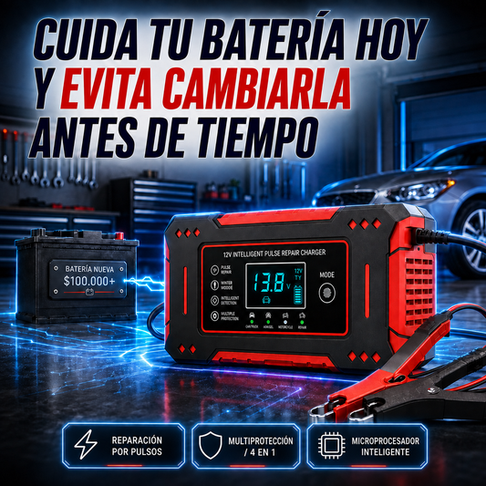 VoltRescue 12V™ – Cargador Inteligente y Mantenedor de Baterías
